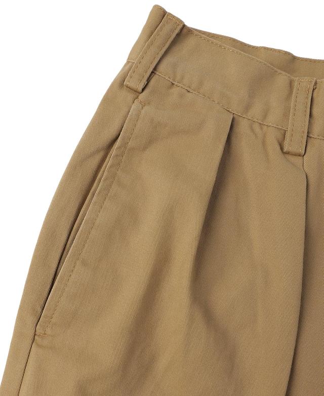 1930s IVY Style Double Pleated Chino Trousers - Yellow Product Image