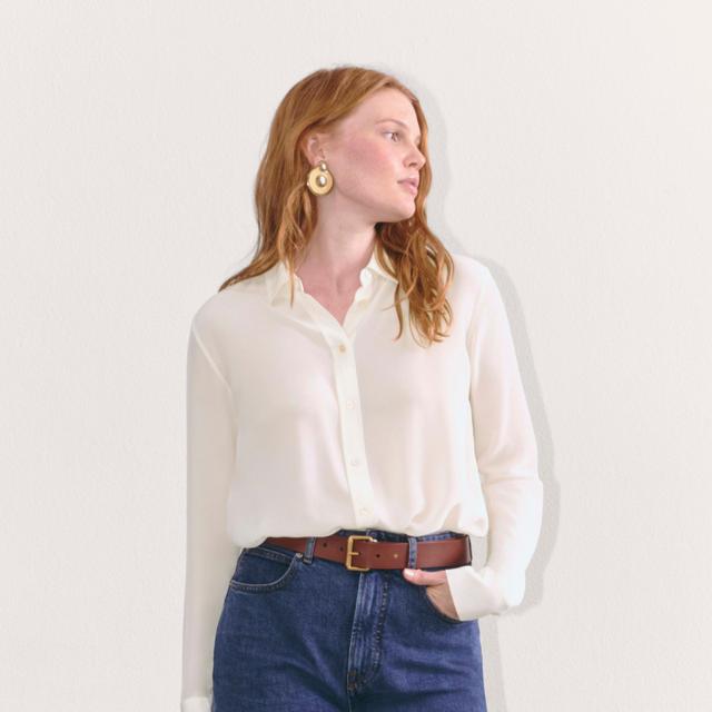 The Must-Have Shirt in Washable Silk Product Image