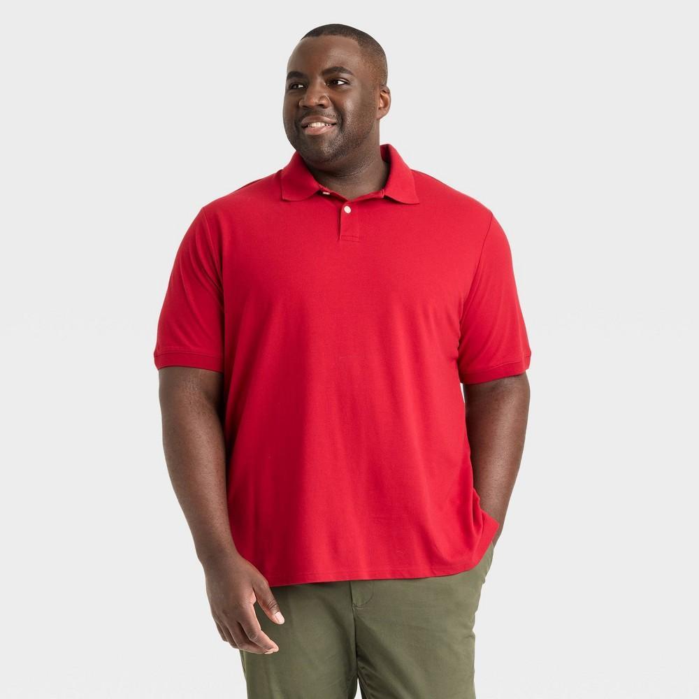 Mens Big & Tall Every Wear Loring Polo Shirt - Goodfellow & Co Black 5XL Product Image