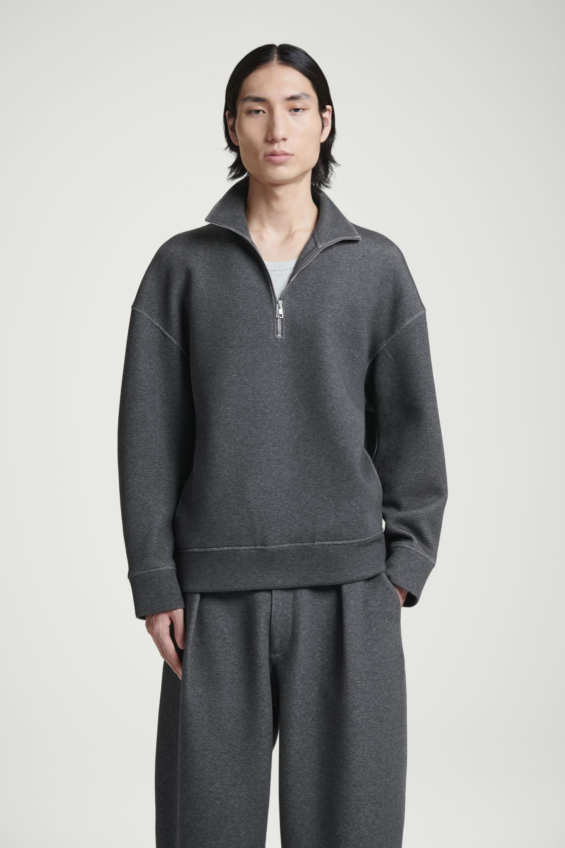 OVERSIZED SCUBA-JERSEY HALF-ZIP SWEATSHIRT Product Image