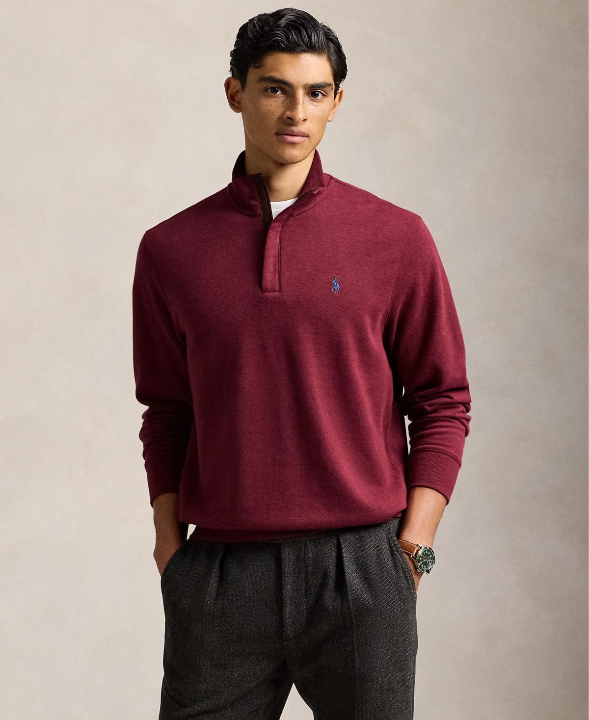 Mens Cotton Long-Sleeve Quarter-Zip Sweater Product Image