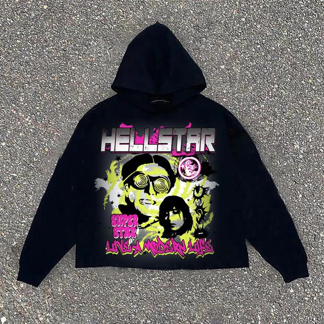 Vintage Hellstar Graphic Printed Hoodie Product Image