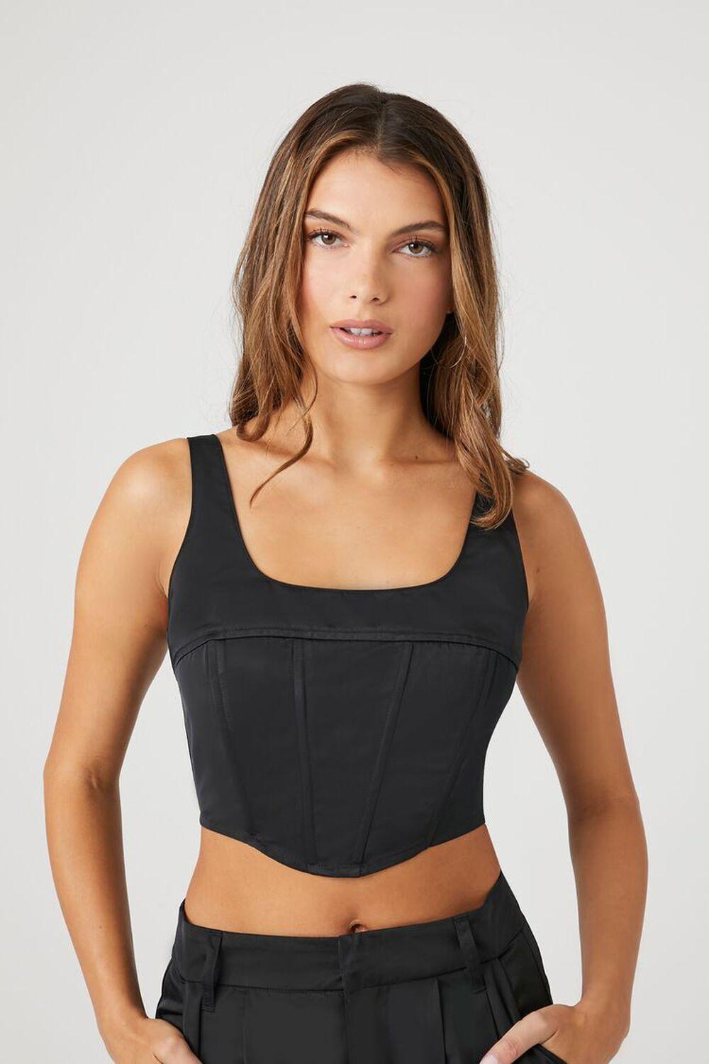 Lace-Up Corset Crop Top | Forever 21 Product Image