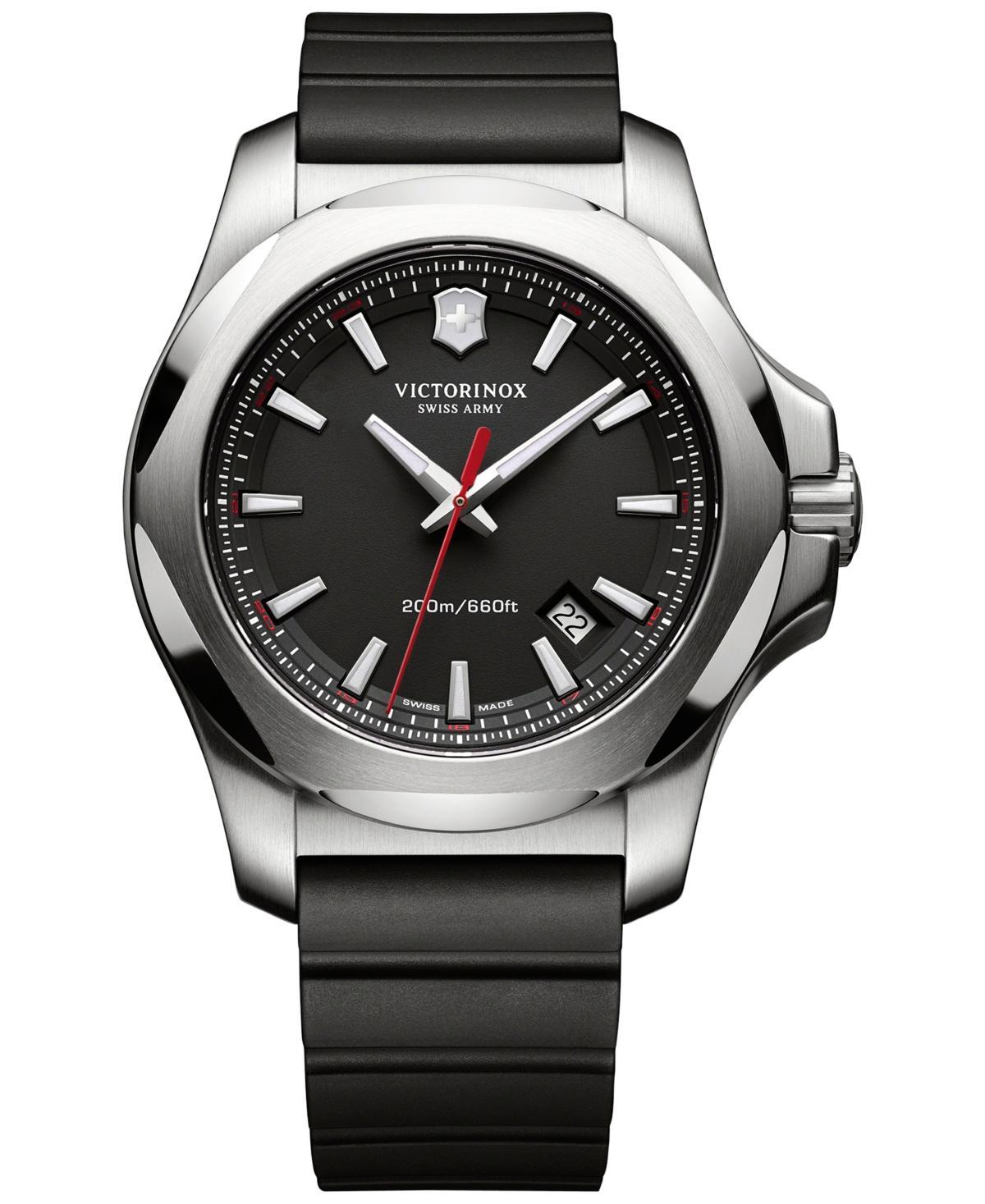 Victorinox Mens I.n.o.x. Black Rubber Strap Watch 43mm 241682.1 Product Image