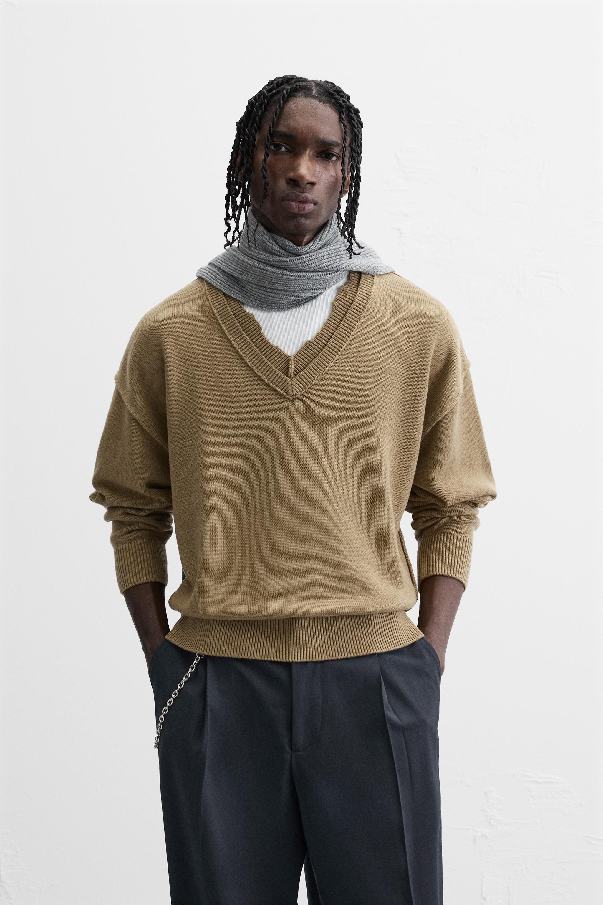 SWEATER WITH DOUBLE EFFECT COLLAR Product Image