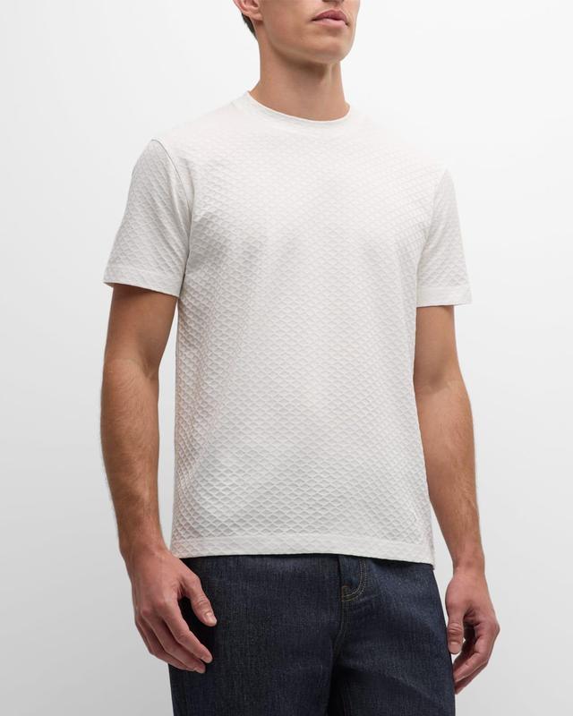 Mens Cotton Tonal Diamond Crewneck T-Shirt Product Image