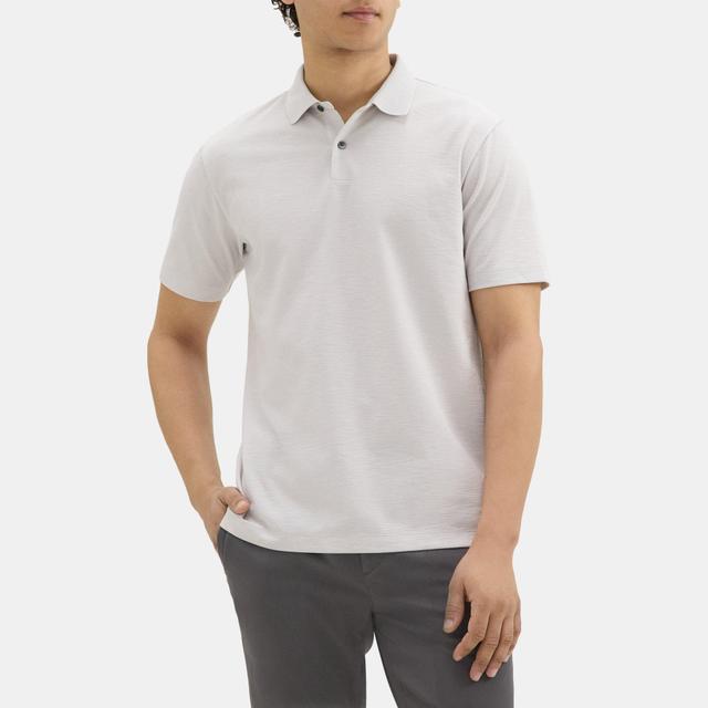 Space-Dyed Jacquard Knit Standard Polo | Theory Outlet Product Image