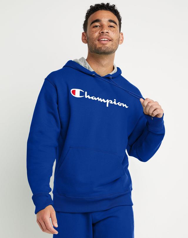 Mens Champion Powerblend Hoodie, Classic Script Logo Surf The Web 2XL Product Image