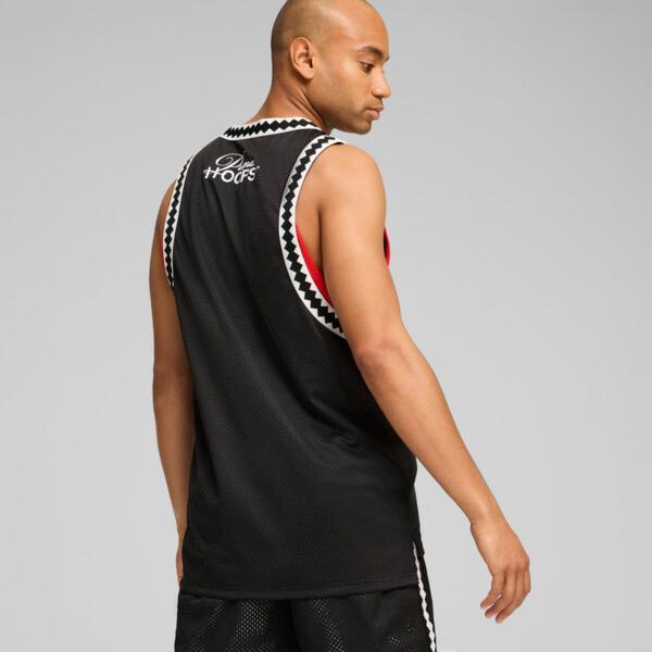 PUMA Media Day Men's Basketball Jersey in Black/For All Time Red Product Image