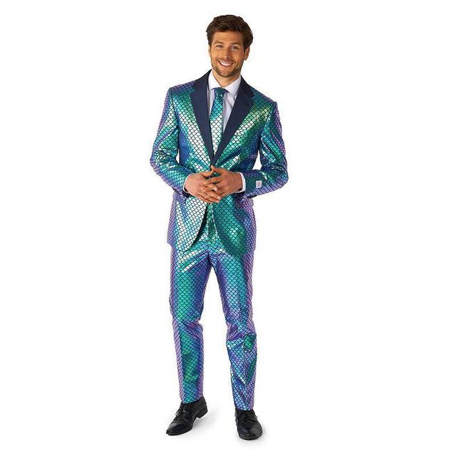 Mens OppoSuits Fancy Fish Scale Metallic Suit Set Fancy Fish Grey Product Image