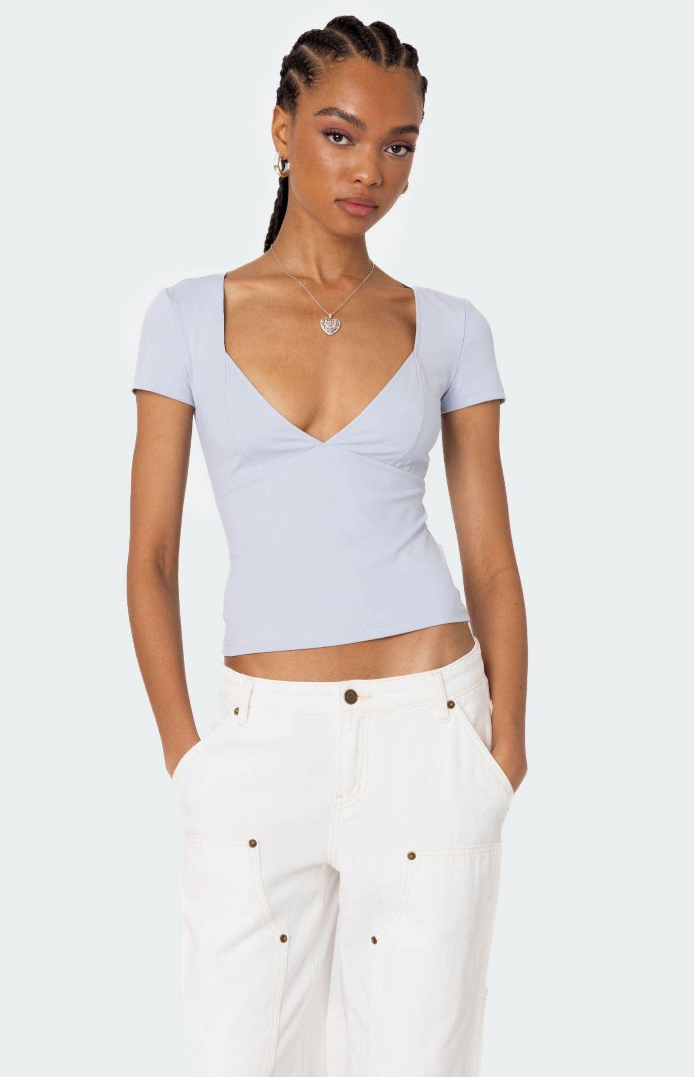 Edikted Womens Katia V Neck Top Product Image