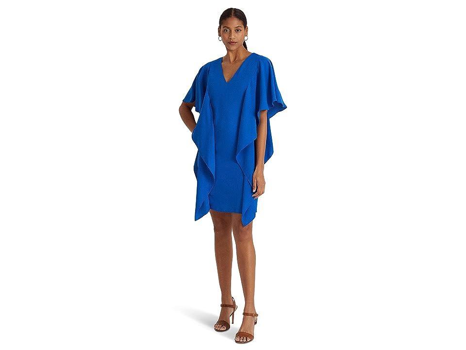 LAUREN Ralph Lauren Georgette Caftan Cocktail Dress (Blue Saturn) Women's Dress Product Image