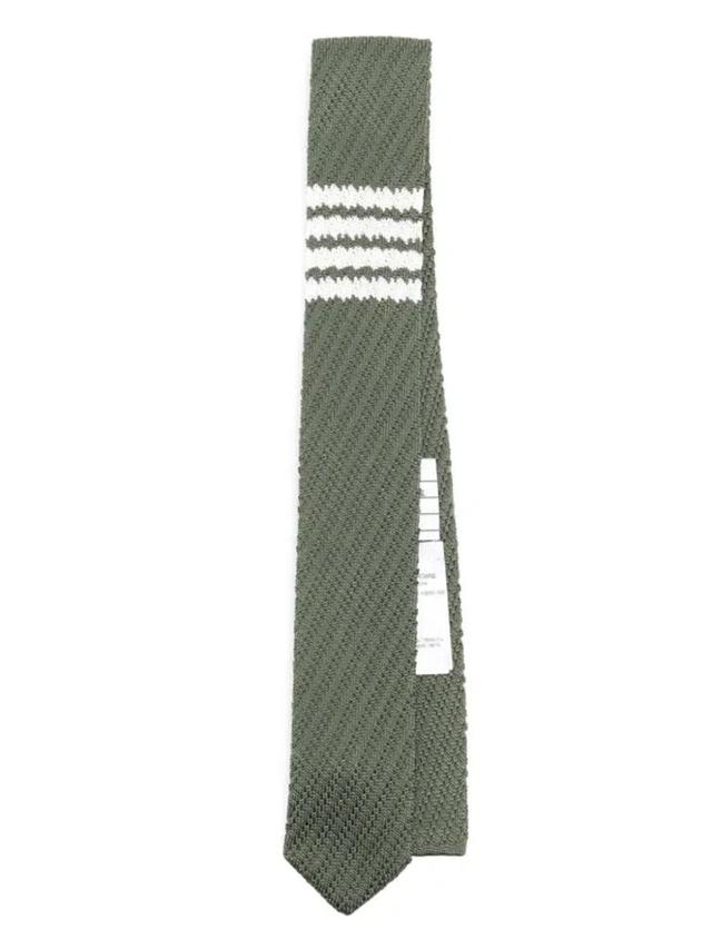 4-bar Silk Knit Tie In Green Product Image