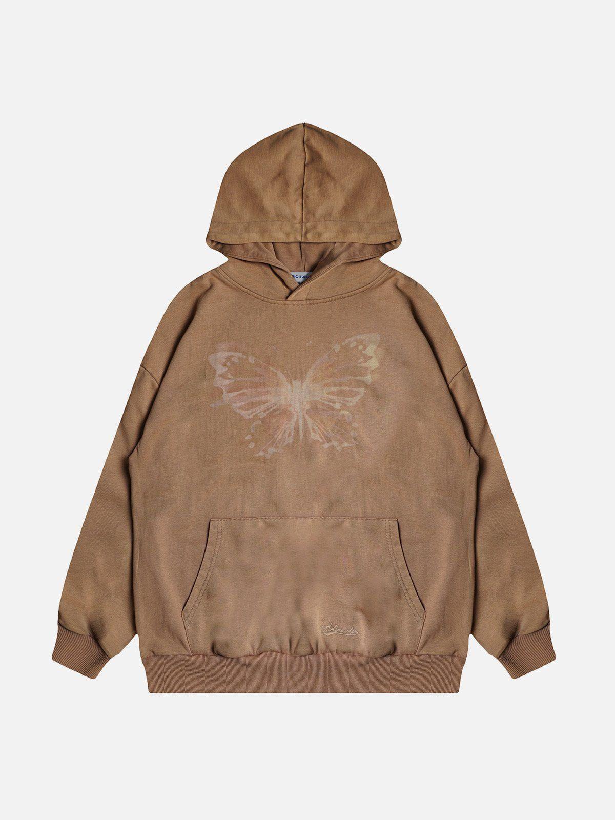 Aelfric Eden Washed Butterfly Print Hoodie product image