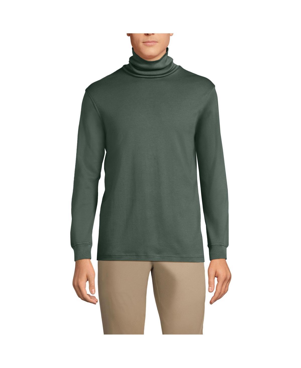 Big & Tall Lands End Super Soft Supima Turtleneck, Mens Radiant Blue Product Image