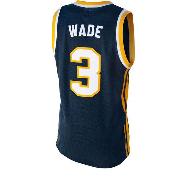 Mens Original Retro Brand Dwyane Wade Navy Marquette Golden Eagles Alumni Basketball Jersey Mrq Blue Product Image