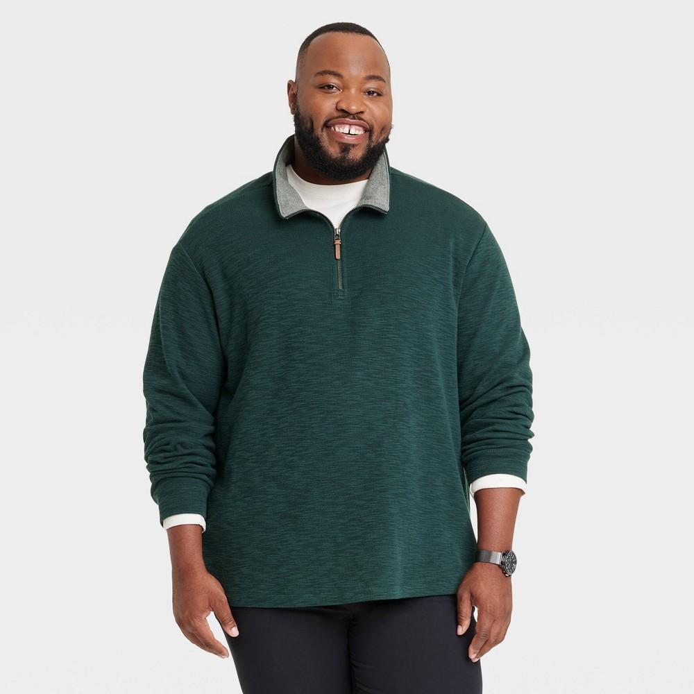 Mens Big & Tall Quarter-Zip Sweatshirt - Goodfellow & Co Product Image