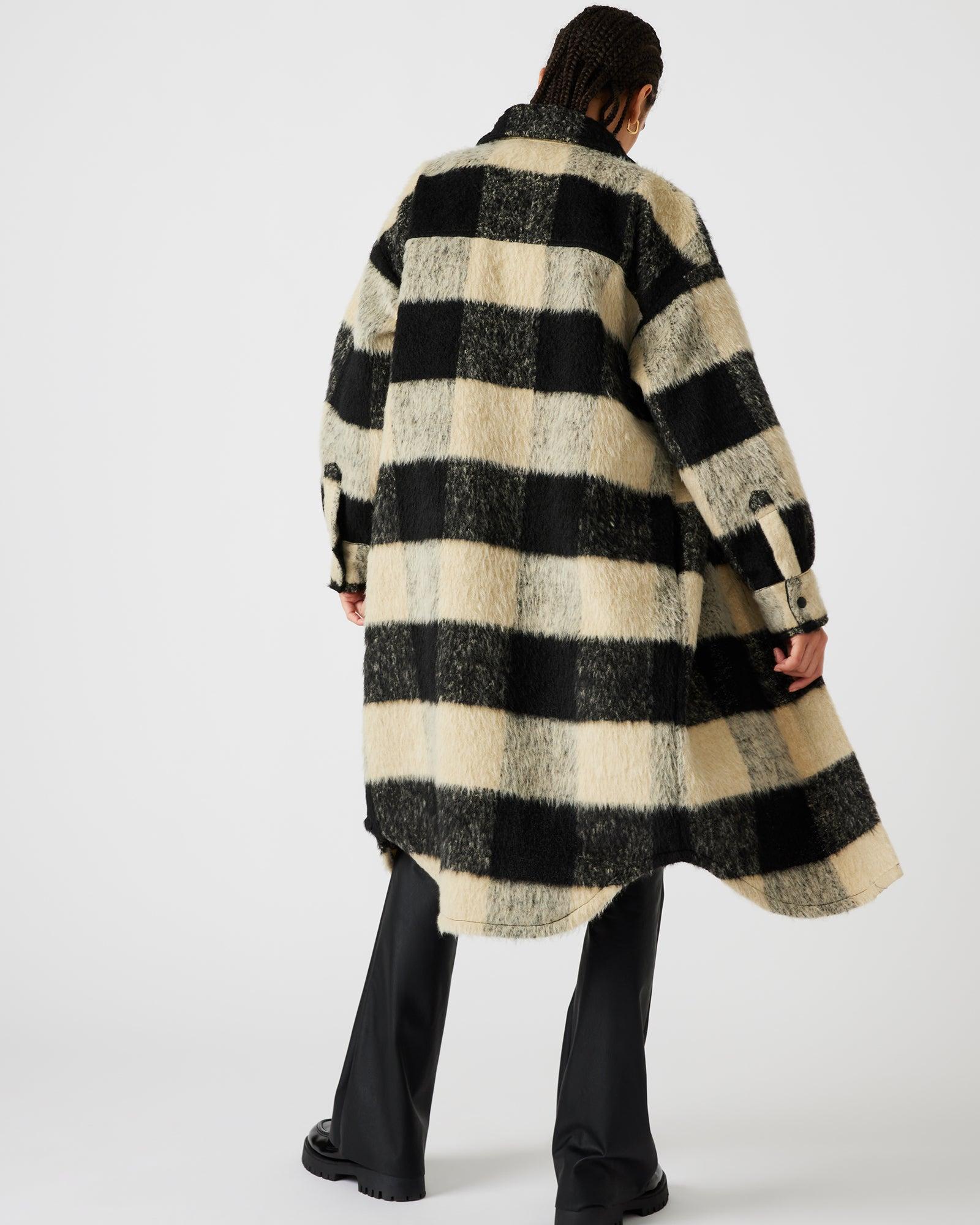 CHLOE PLAID COAT CREAM MULTI Female Product Image