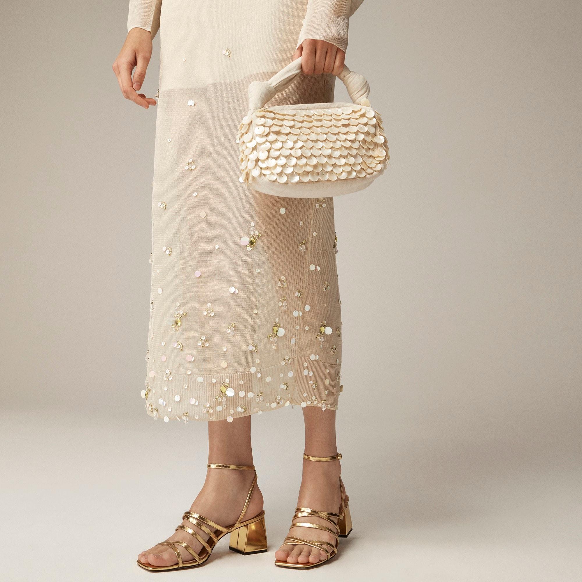 Collection sheer sweater-skirt with sequins Product Image