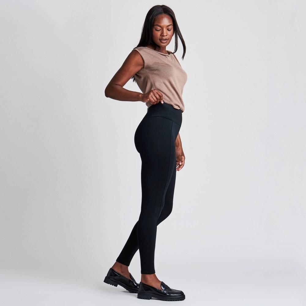 ASSETS by SPANX Womens Ponte Shaping Leggings - Black XL Product Image