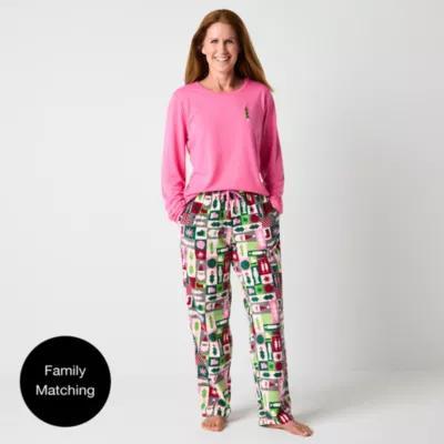 North Pole Trading Co. Womens Tall Crew Neck Long Sleeve 2-pc. Pant Pajama Set Product Image