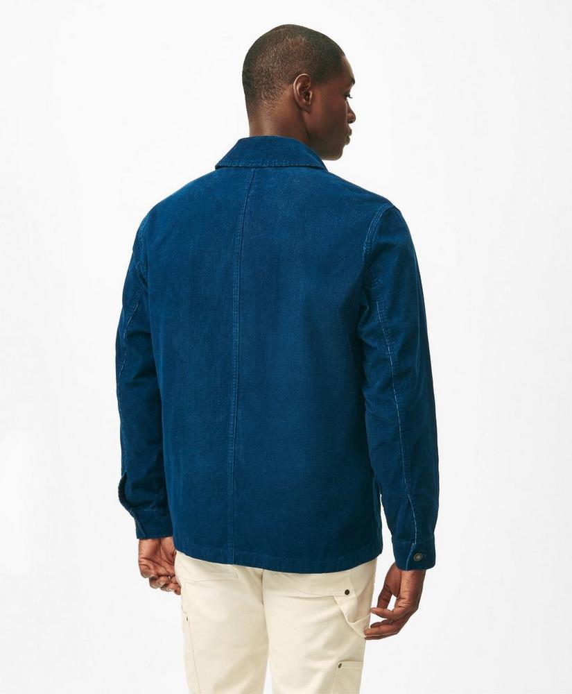 Chore Coat in Authentic Indigo-Dyed Pinwale Corduroy Cotton Product Image