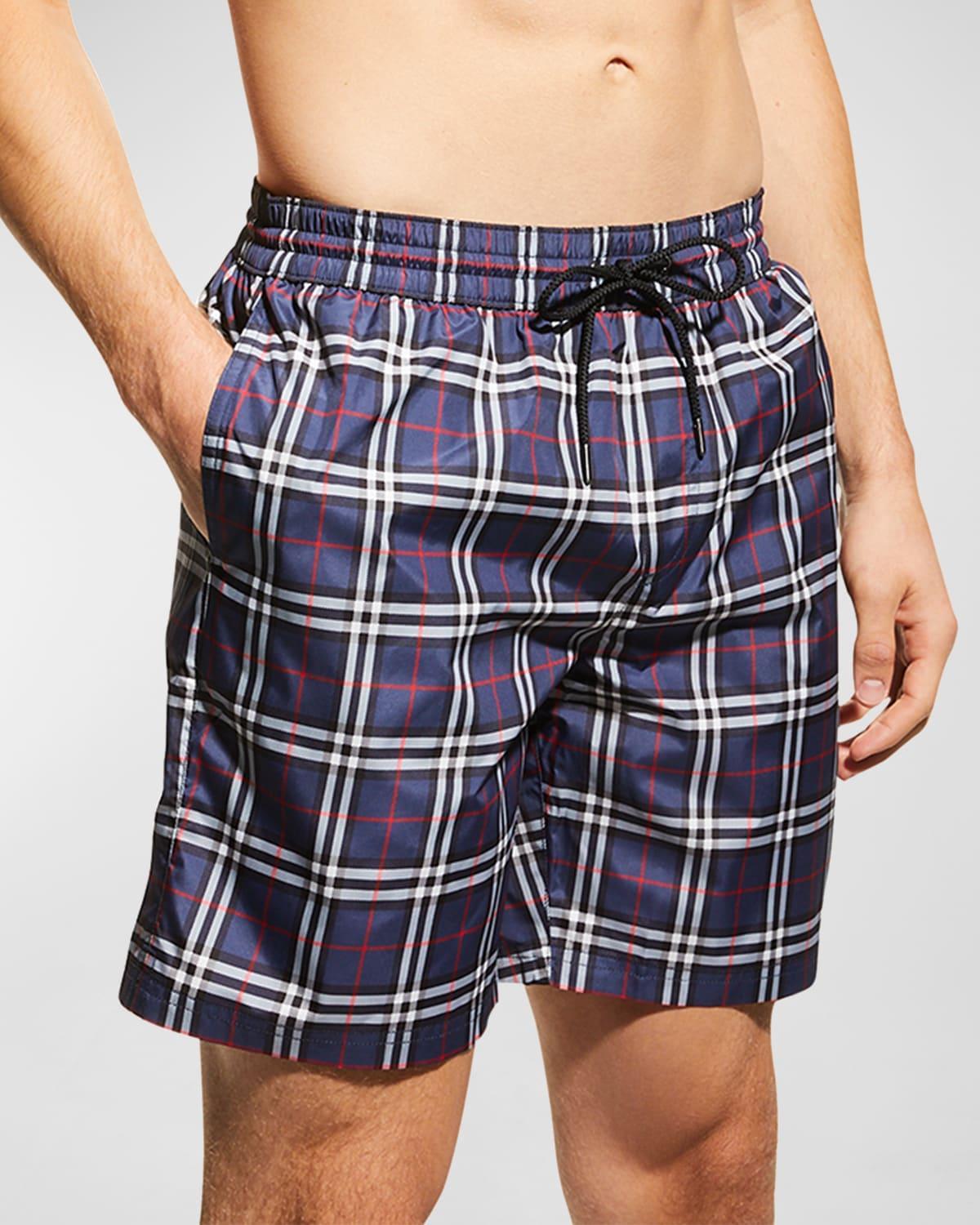 Mens Guildes Archival Check Swim Trunks Product Image