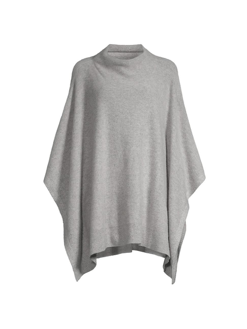 Womens Boiled Cashmere Funnel Neck Poncho Product Image