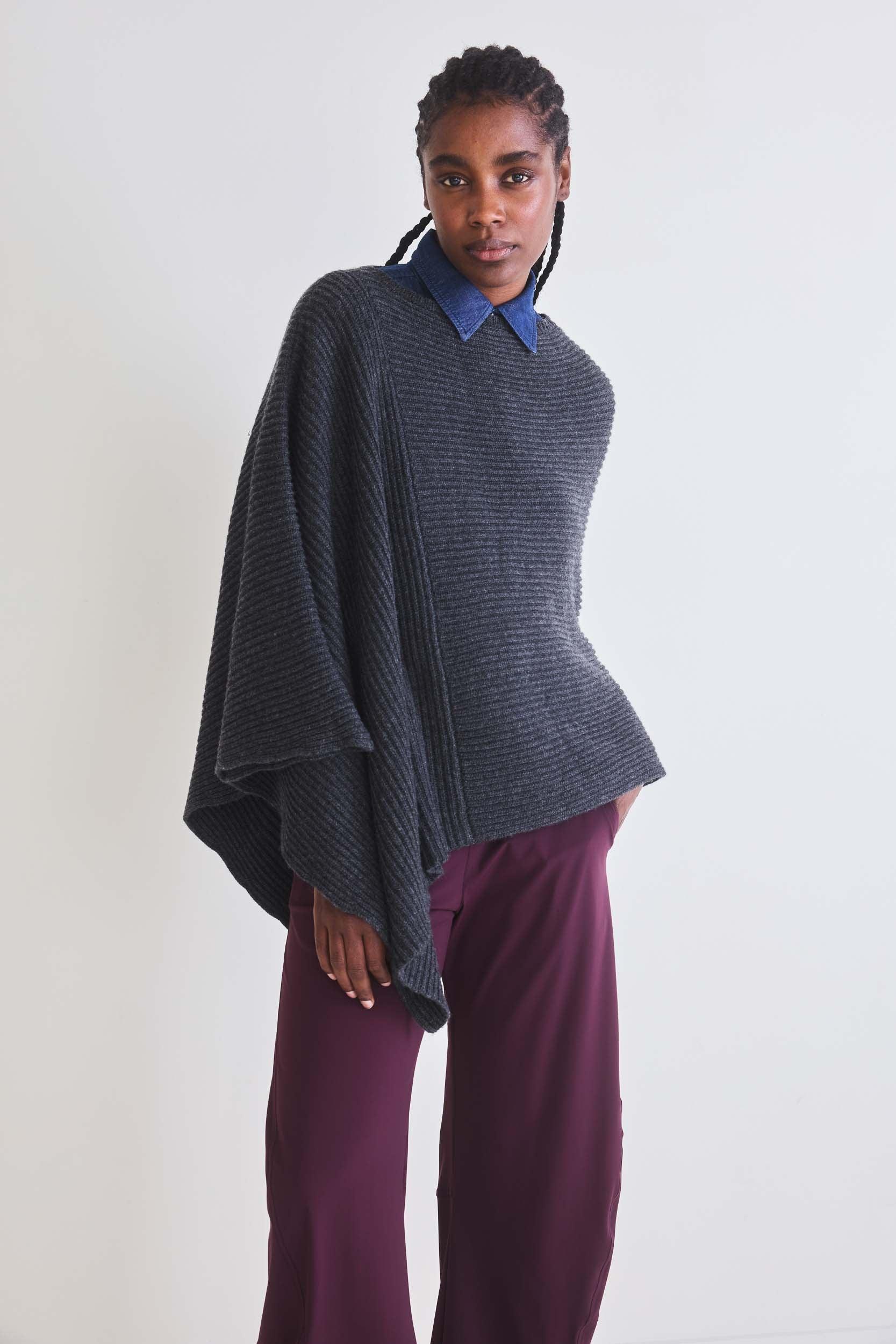 The Ribbed Knit Poncho product image