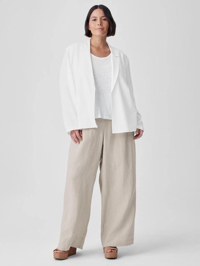 EILEEN FISHER Silk Georgette Crepe Cropped Blazerfemale Product Image