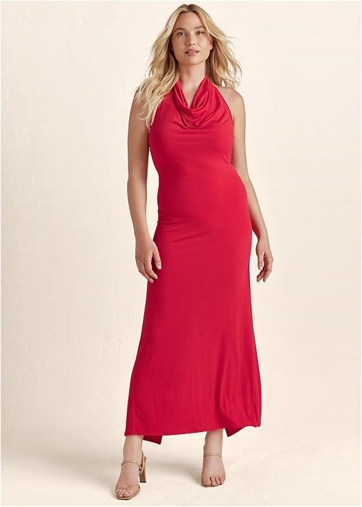 Open Back Cowl Maxi Dress Product Image