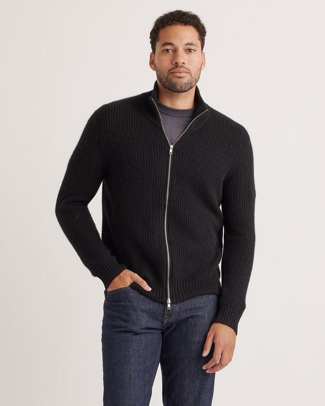 Mongolian Cashmere Fisherman Full Zip Sweater Product Image