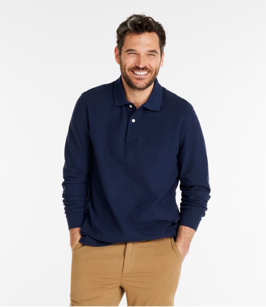 
                            Men's Premium Double L® Polo, Long-Sleeve Without Pocket
                         Product Image