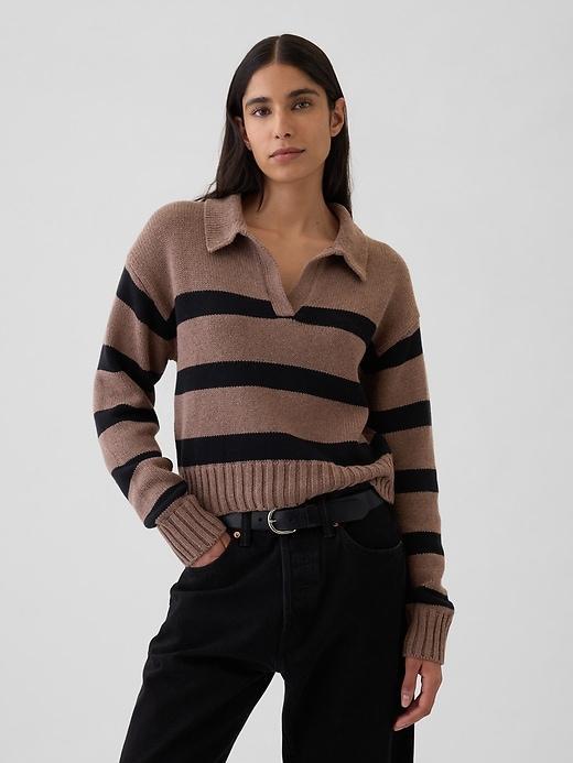 Shrunken Polo Sweater Product Image