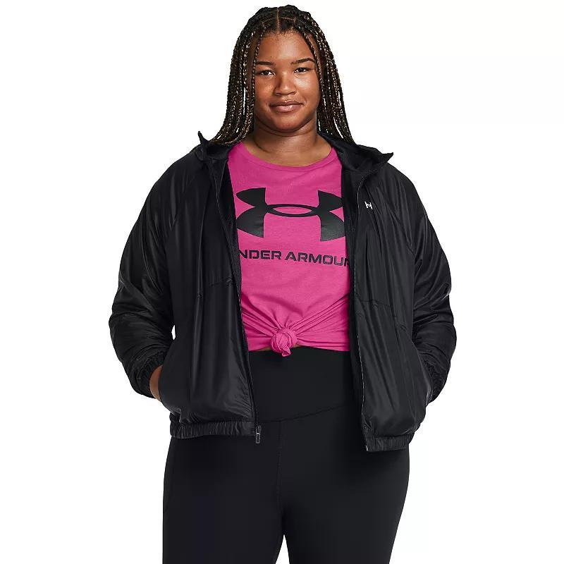 Plus Size Womens Under Armour Rival Full-Zip Windbreaker Jacket Product Image