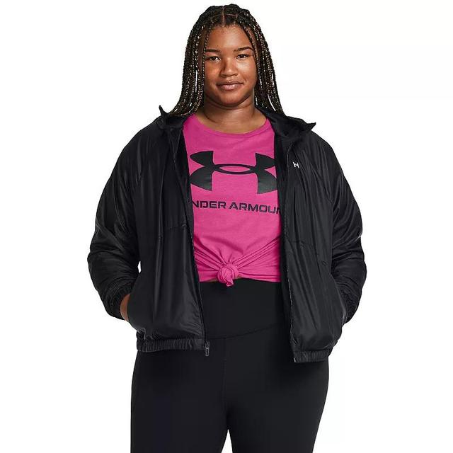 Plus Size Womens Under Armour Rival Full-Zip Windbreaker Jacket Product Image