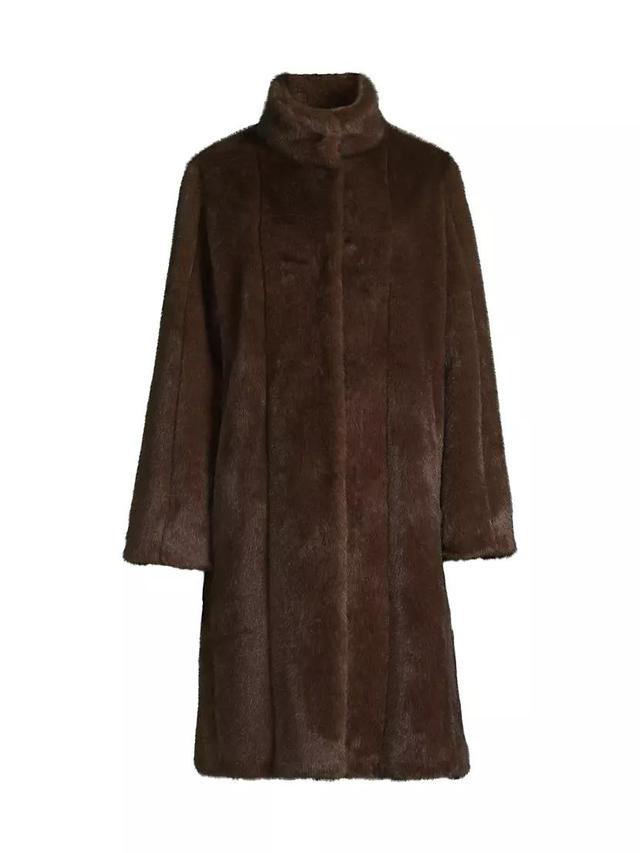 Faux Mink Paneled Coat Product Image