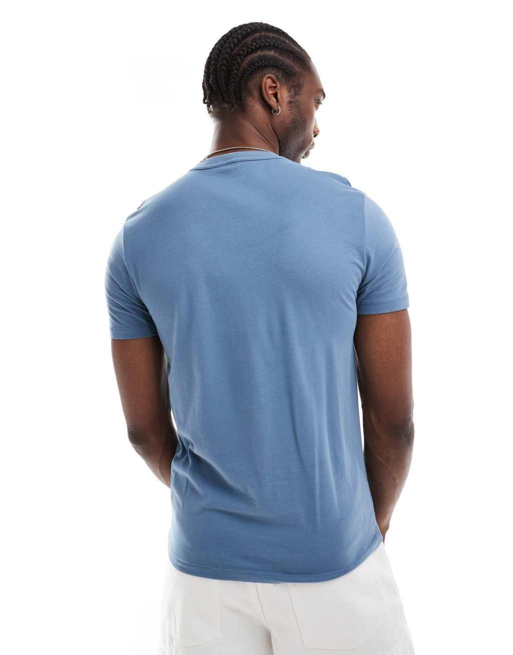 AllSaints Brace brushed cotton T-shirt in blue Product Image