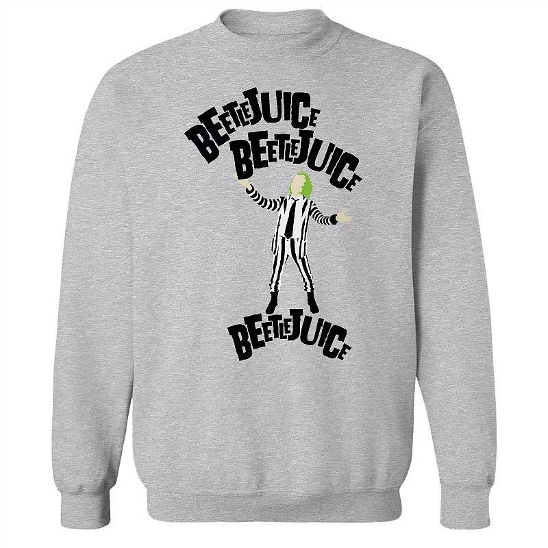 Mens Beetlejuice Beetlejuice Beetlejuice Graphic Crew Sweatshirt Product Image