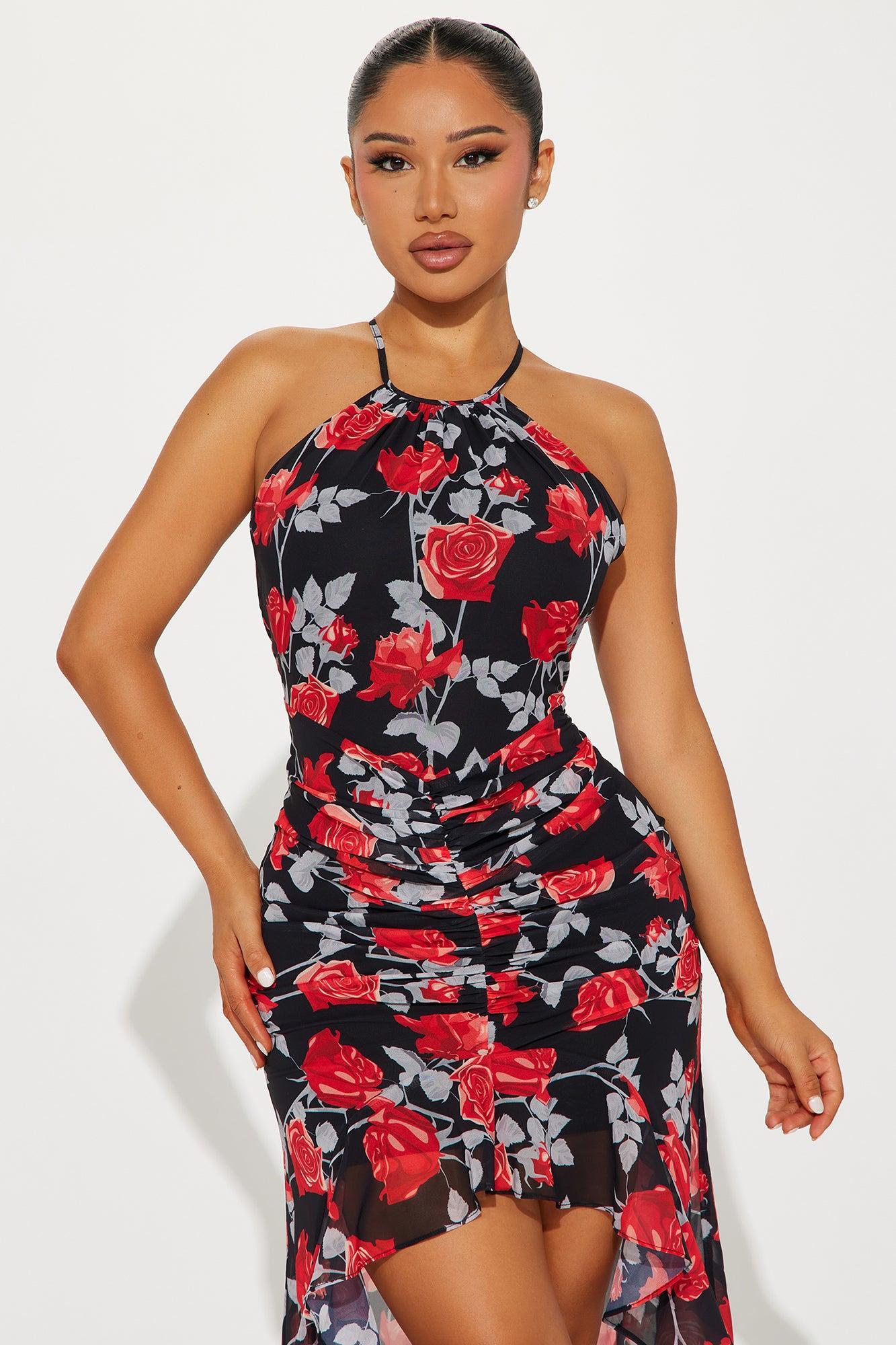 Buy Her Roses Maxi Dress - Black/combo Product Image