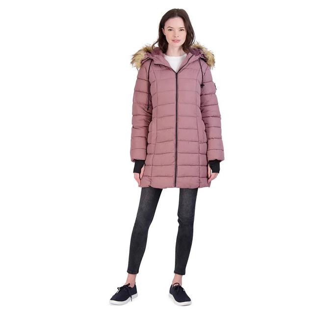 Steve Madden Women's Jacket with Faux Fur Hood Product Image