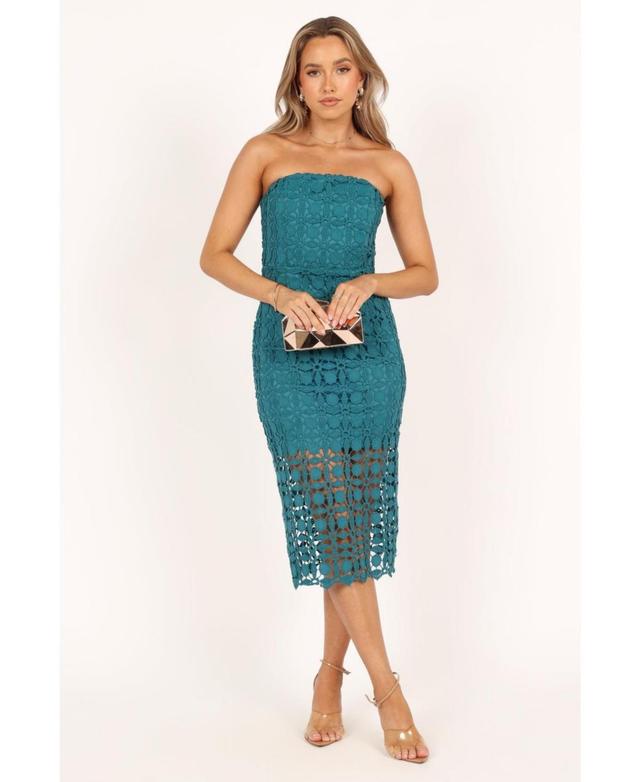 Petal and Pup Womens Candice Strapless Lace Midi Dress Product Image