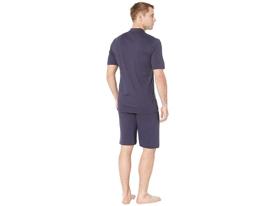 Hanro Night Day Short Sleeve Pajama Iris) Men's Pajama Sets Product Image