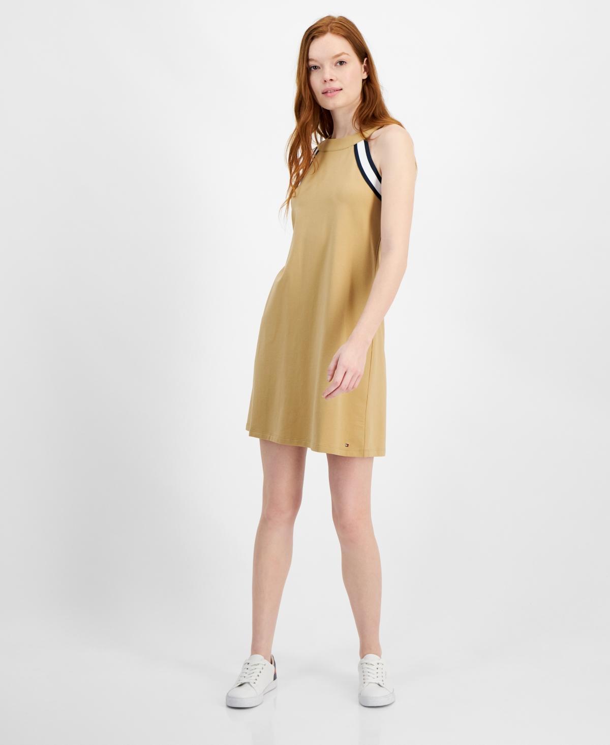 Tommy Hilfiger Womens Contrast-Trim Sleeveless Sneaker Dress Product Image