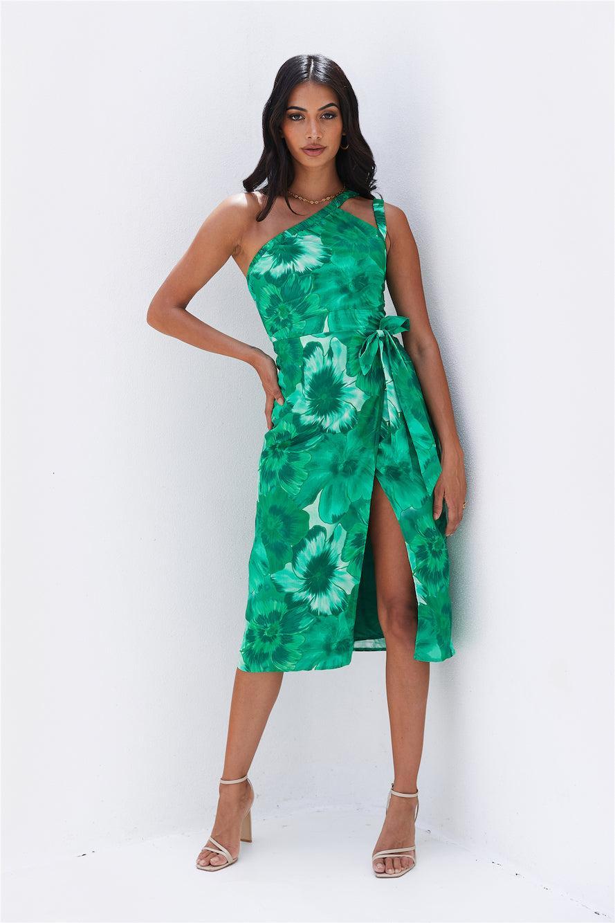 Island Beaches Midi Dress Green Product Image