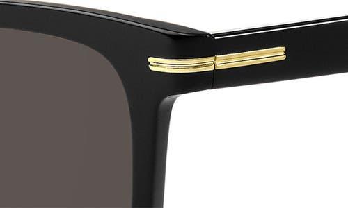 Boss 54mm Rectangular Sunglasses In Black Beige/grey Product Image