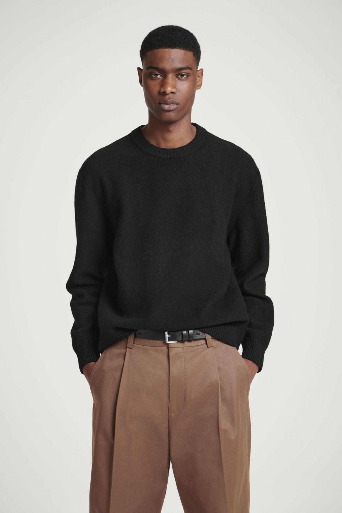 BOILED-WOOL CREW-NECK JUMPER Product Image