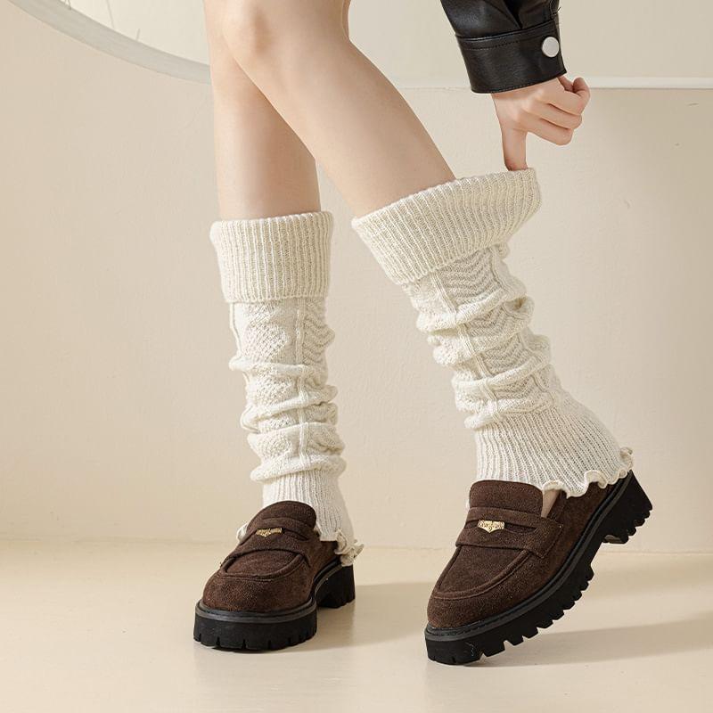 Lettuce Edge Knit Leg Warmers Product Image