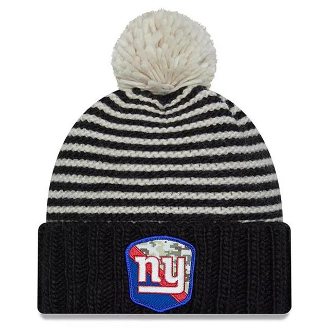 Womens New Era New York Giants 2023 Salute To Service Cuffed Pom Knit Hat Product Image