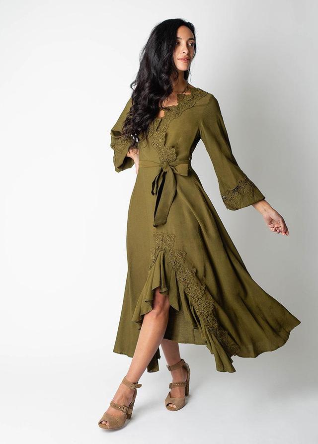 Felicite Dress in Army Green Product Image